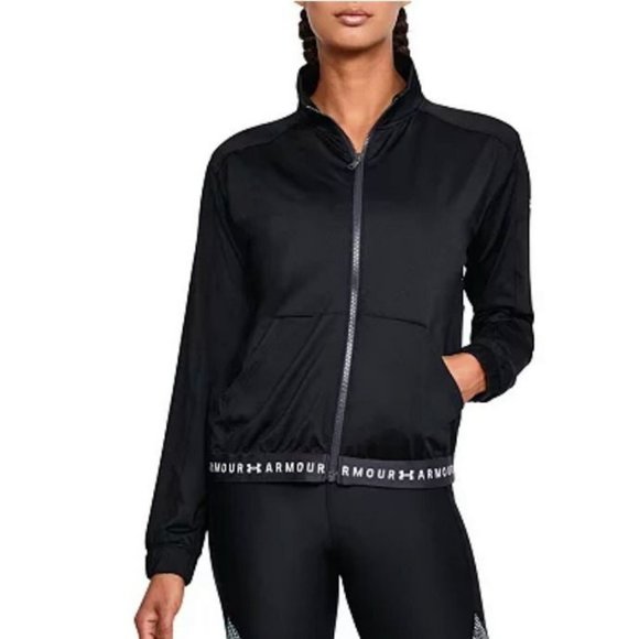 Under Armour Athletic XL Black Heat Gear Loose Fit Jacket Lightweight Stretch - Picture 1 of 14
